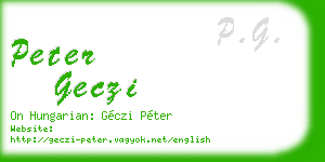 peter geczi business card